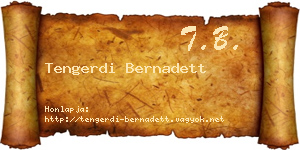 Tengerdi Bernadett névjegykártya